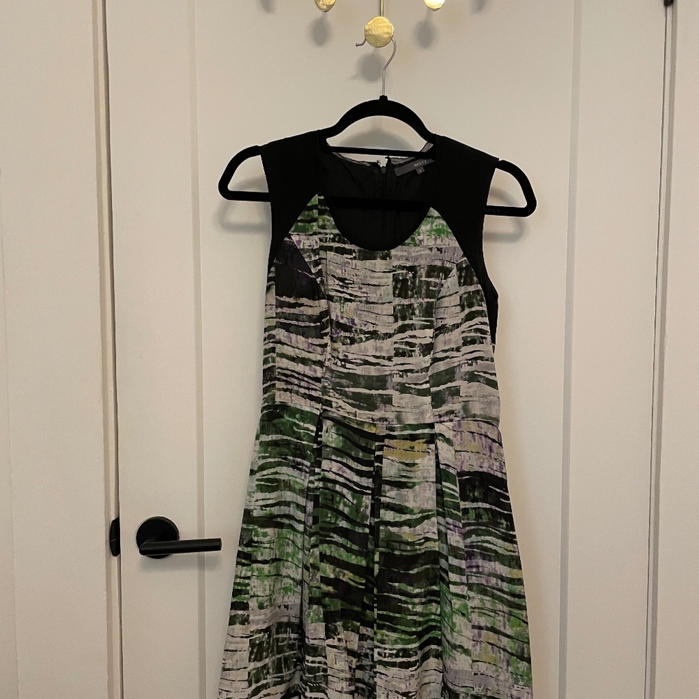 Green Silk Party Dress With Illusion Back - perfect for wedding season!